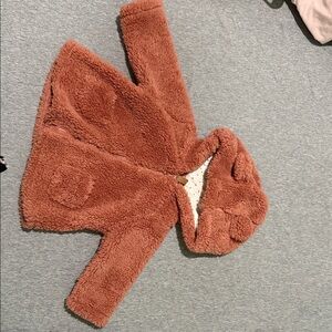 Carter's Brown and White Polka Dot Hoodie